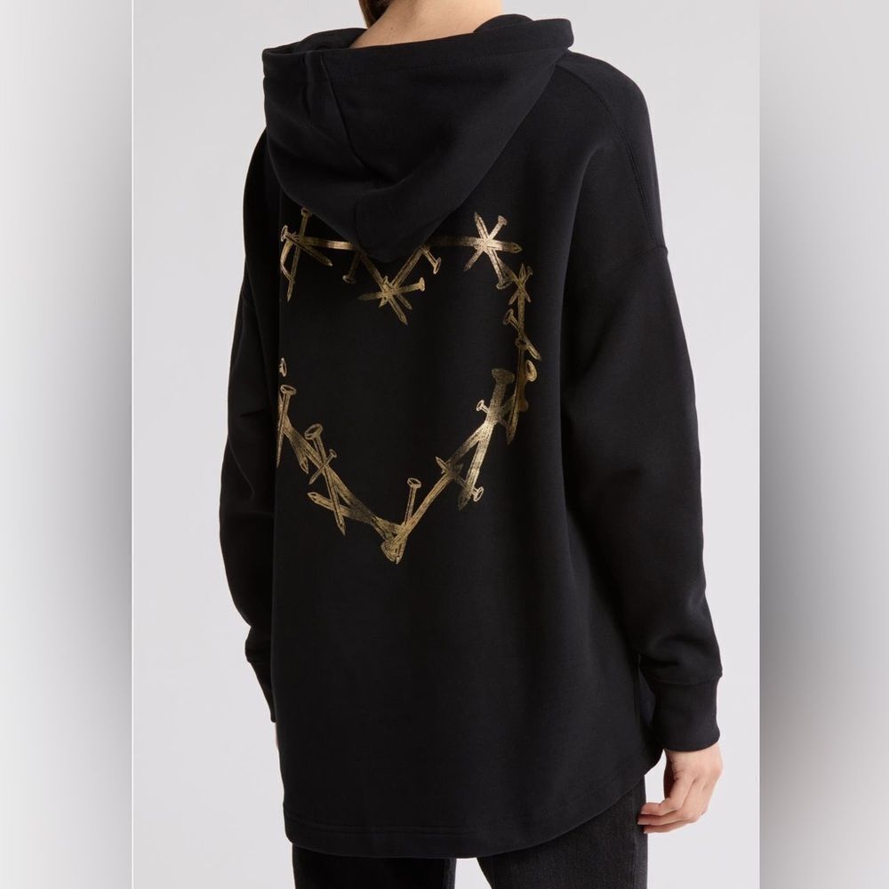 All Saints Black Hoodie with Gold Logo🎉last Deal